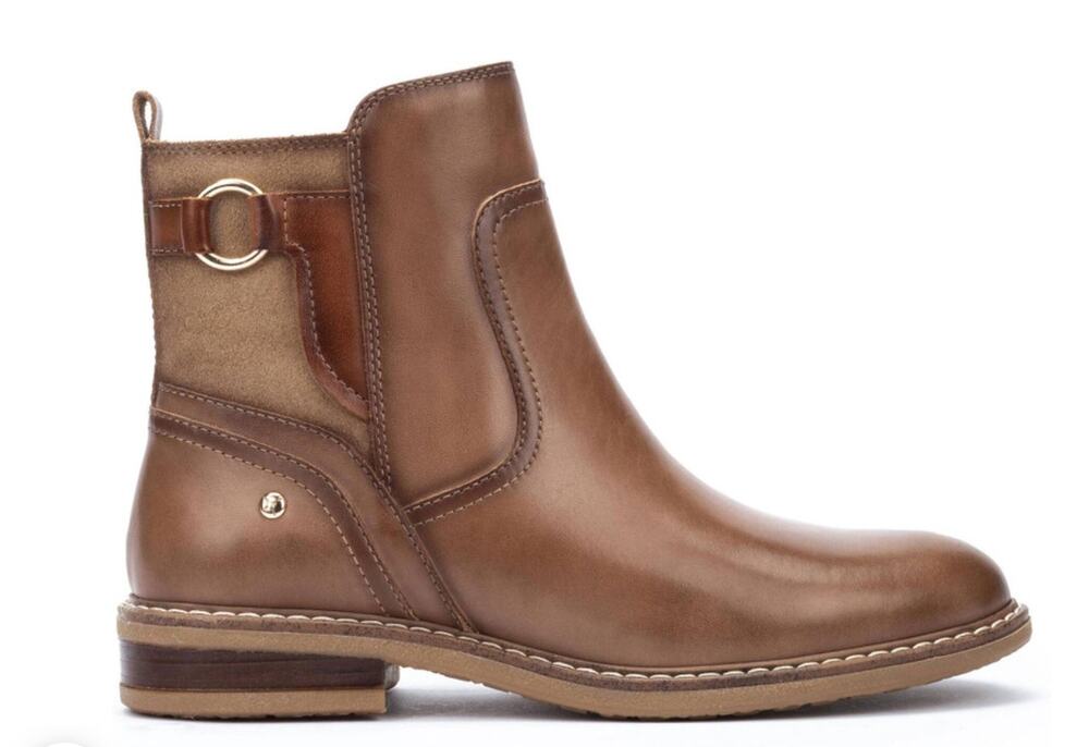 Pikolinos Aldaya Booties Siena Calfskin Leather Size 5.5/6 US NIB Gold Detail
